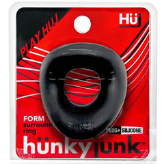 Hunkyjunk FORM surround ring in retail packaging, black silicone, red branding card