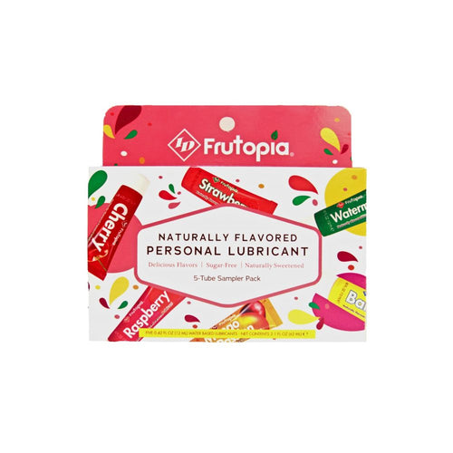 ID Frutopia Naturally Flavored Personal Lubricant 5-tube sampler pack, front view
