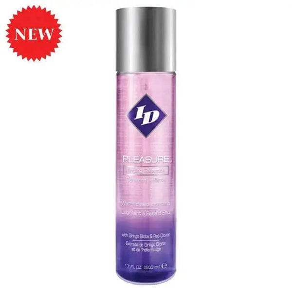 ID Pleasure Tingling Sensation water-based lubricant, 17 oz pink-to-purple gradient bottle