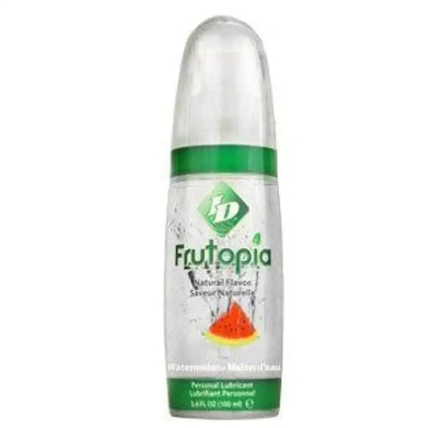 ID Frutopia Watermelon Flavoured Lubricant in a clear 3.4 oz pump bottle with green accents