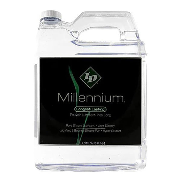 ID Millennium 128 fl oz clear jug with secure screw-top cap, full front label visible