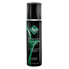 ID Millennium 500ml pure silicone lubricant in a sleek black pump bottle