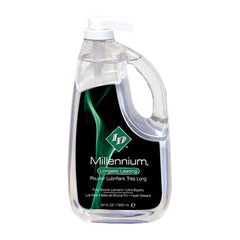 ID Millennium 64 oz silicone lubricant in a clear pump bottle with handle