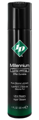 ID Millennium Silicone Lubricant 1 oz black pump bottle with green diamond logo