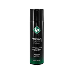 ID Millennium silicone lubricant in a sleek black 8.5 fl oz pump bottle