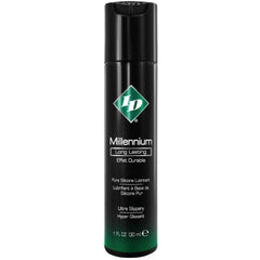 ID Millennium silicone lubricant in a sleek black pump bottle, 1 fl oz