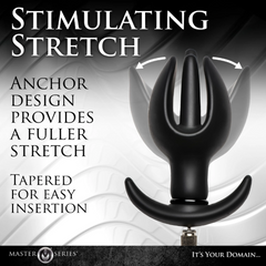 Inflated anchor plug showing petal-spread design with tapered insertion tip and anchor base