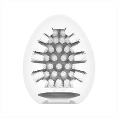 Interior view of Cone Egg showing cone-tipped textured spines on stretchy white elastomer sleeve