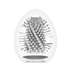 Interior view of Tenga Egg Combo showing combined spike and nub silicone texture sleeve