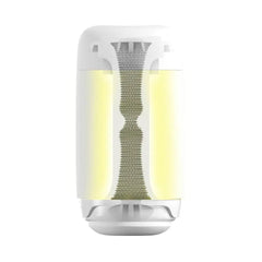 Internal view of Puffy masturbator showing textured sleeve with soft nub pattern inside