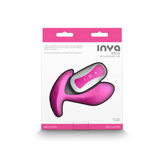 INYA Eros pink vibrator and remote displayed inside retail box with care instructions