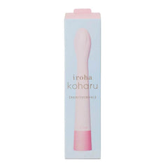 Iroha Koharu Benitsubomi vibrator shown in its light blue retail packaging box