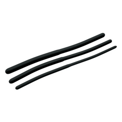 Isabella Silicone Urethral Sound Trainer set of three flexible black silicone rods