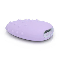 Je Joue Mimi Deux lilac silicone clitoral vibrator with raised dot texture, side view
