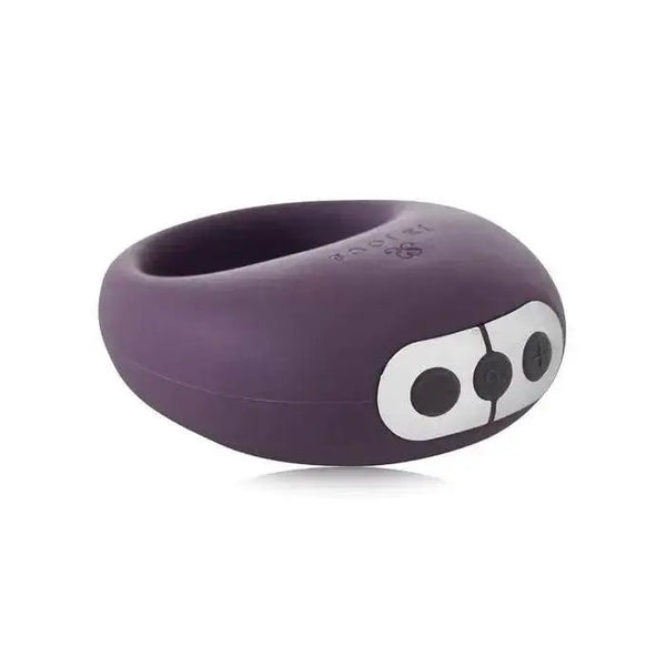 Je Joue Mio Vibrating Cock Ring in purple silicone with dual control buttons on side