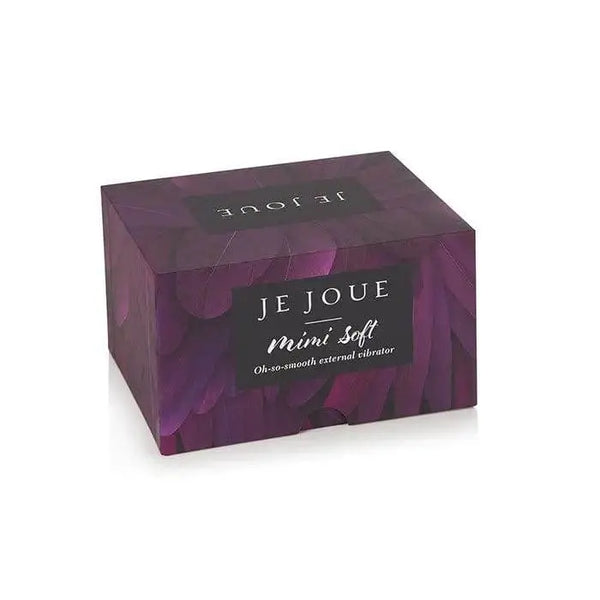 Je Joue Mimi Soft external vibrator in purple feather-print gift box packaging