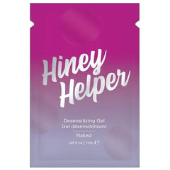 Jelique Hiney Helper Desensitizing Gel single-use foil packet, pink and lavender gradient