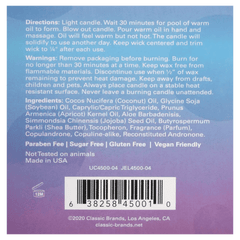 Classic Erotica Soy Massage Candle Vanilla Sugar - Dreamy Desire