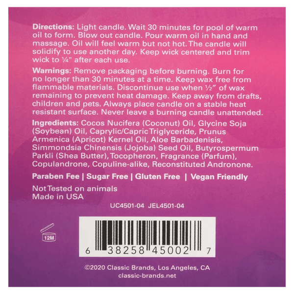 Jelique Massage Candle Smitten Strawberries & Champagne - Dreamy Desire