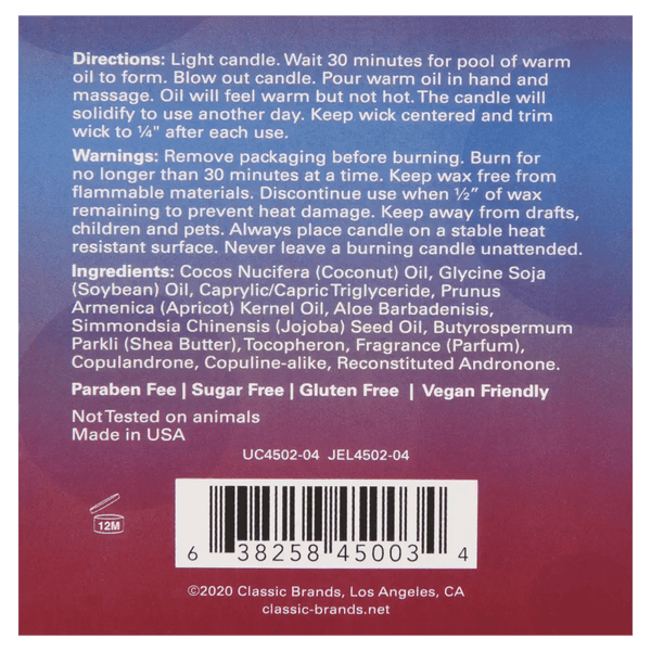 Classic Erotica Soy Massage Candle Passion Fruit - Dreamy Desire