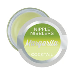 Jelique Nipple Nibblers Margarita Cocktail balm open jar showing lime-green tinted product