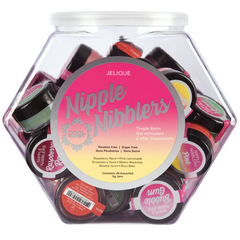 Jelique Nipple Nibblers tingle balm hexagonal display bowl with 36 assorted 3g jars