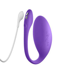 Jive Lite purple vibrator with magnetic USB charging cable attached to control button