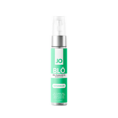 JO Blo Watermelon oral pleasure gel in a slim green pump bottle, 1 oz