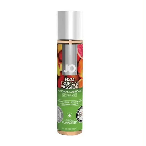 System JO H2O Tropical Passion flavored water-based personal lubricant, 1 fl oz bottle