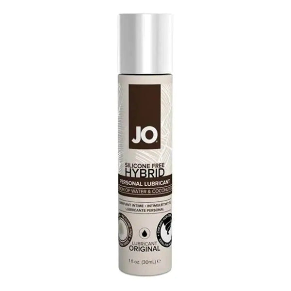 JO Silicone Free Coconut Hybrid Personal Lubricant 1oz bottle, water-coconut blend