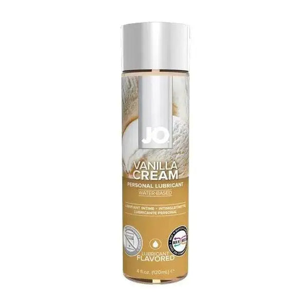 JO H2O Vanilla Cream flavoured water-based personal lubricant, 4oz clear bottle