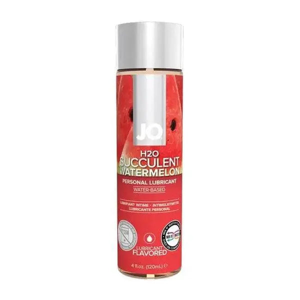 JO H2O Succulent Watermelon flavoured water-based personal lubricant, 4 fl oz bottle