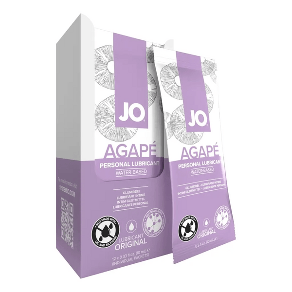 JO Lubricants Lubes JO Agape Lubricant Foil Display Box 12 x 10mL