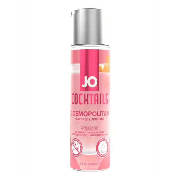 JO Cocktails Cosmopolitan flavored water-based lubricant, 60ml pink bottle with silver cap