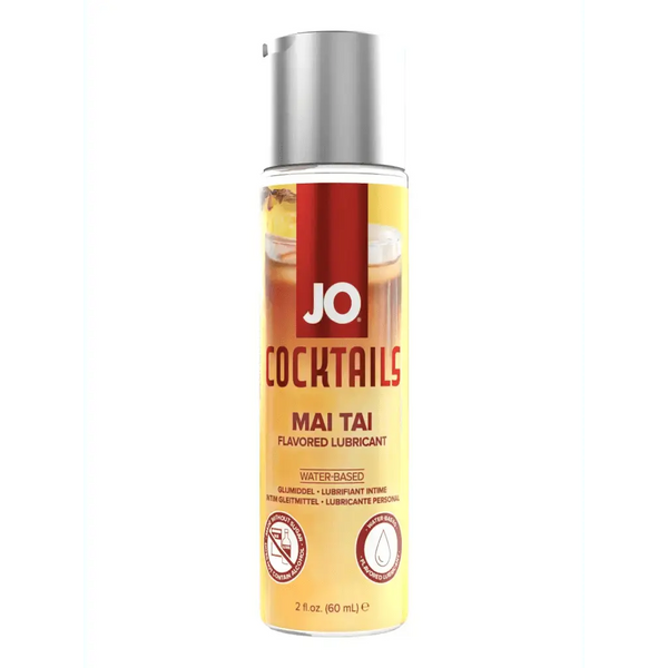System JO Cocktails Mai Tai flavored water-based lubricant, 60 ml bottle, front label view