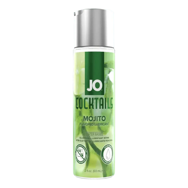 System JO Cocktails Mojito flavored water-based lubricant, 60ml clear bottle with green label