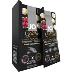 JO Gelato White Chocolate Raspberry Foil Display Box 12 x 10mL - Dreamy Desire