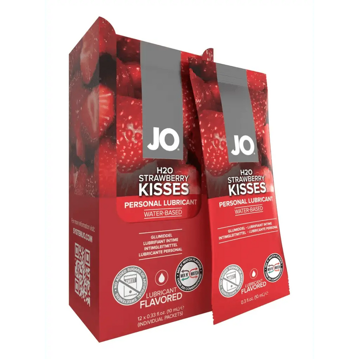 JO H2O Foil Display Box - Strawberry - Lubricant 0.34 floz / 10 mL - Dreamy Desire