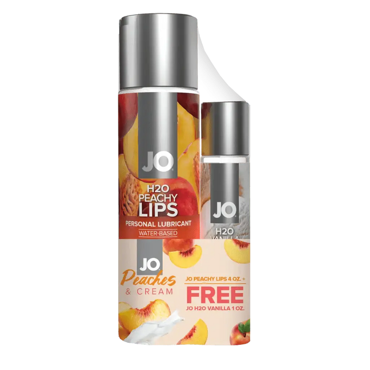 JO Peaches & Cream - JO Peachy Lips 4 fl.oz. + GWP JO H2O Vanilla 1 fl.oz - Dreamy Desire