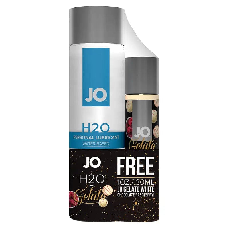 JO Lubricants Other 4.oz JO H20 4oz + JO Gelato White Chocolate Raspberry 1oz LIMITED EDITION  Set