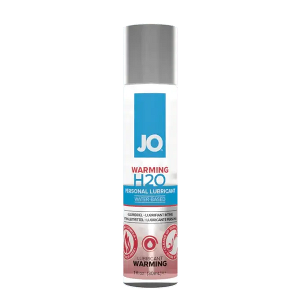 System JO H2O Warming water-based personal lubricant in a slim 30ml bottle