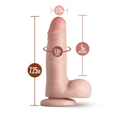 K Pop Star dildo with measurement callouts: 7.25in total, 5in insertable, 5.5in girth, 1.75in wide
