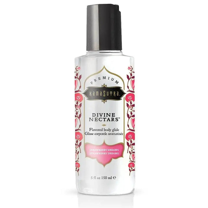 Kama Sutra Divine Nectars Strawberry Dreams Flavored Body Glide Creme 5 Oz - Dreamy Desire