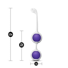 Kegel trainer dimensions diagram: 6.25in total length, 3.25in insertable, 1.25in ball width