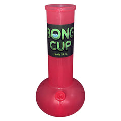 Kheper Games Bong Cup novelty drinking cup in red, holds 24 oz, bong-shaped design