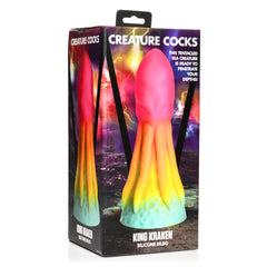 King Kraken Silicone Dildo in Creature Cocks retail box, front-angle packaging view