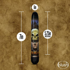 Knight vibrator dimensions shown: 7 inch total length, 1 inch width, 5.75 inch insertable