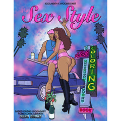 Kool Keith Sex Style Adult Coloring Book cover, bold illustrated art, pink and blue tones