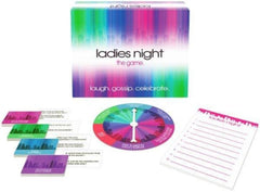 Ladies Night Game by Kheper Games with spinner wheel, colorful cards, and notepad