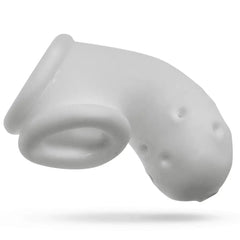 Lateral view of Airlock cage highlighting flexible sling base and multiple airflow vent openings